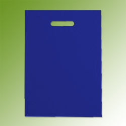 Griffloch-Tragtaschen, 25 x 35 cm, blau unbedruckt, unverstärkt