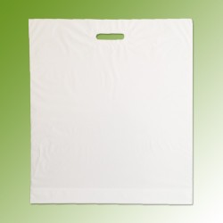 cabas poignées découpées, 52 x 58 + 10 cm, blanc sans impression