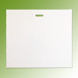 Griffloch-Tragtaschen, 72 x 58 + 10 cm, weiss unbedruckt