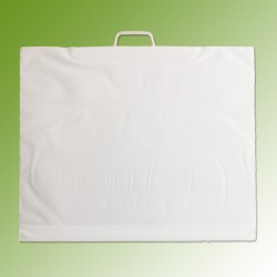 cabas poignées rigides, 56 x 46 + 8 cm, blanc sans impression