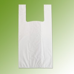 cabas forme chemise, 26 / 17 x 50 cm, blanc sans impression