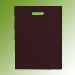 Griffloch-Tragtaschen, 35 x 46 + 8 cm, dunkelbraun unbedruckt