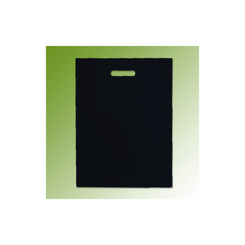 Griffloch-Tragtaschen, 35 x 46 + 8 cm, schwarz unbedruckt