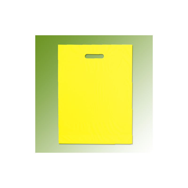 Griffloch-Tragtaschen, 35 x 46 + 8 cm, gelb unbedruckt