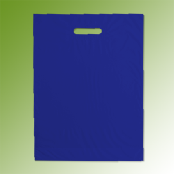 Griffloch-Tragtaschen, 35 x 46 + 8 cm, blau unbedruckt